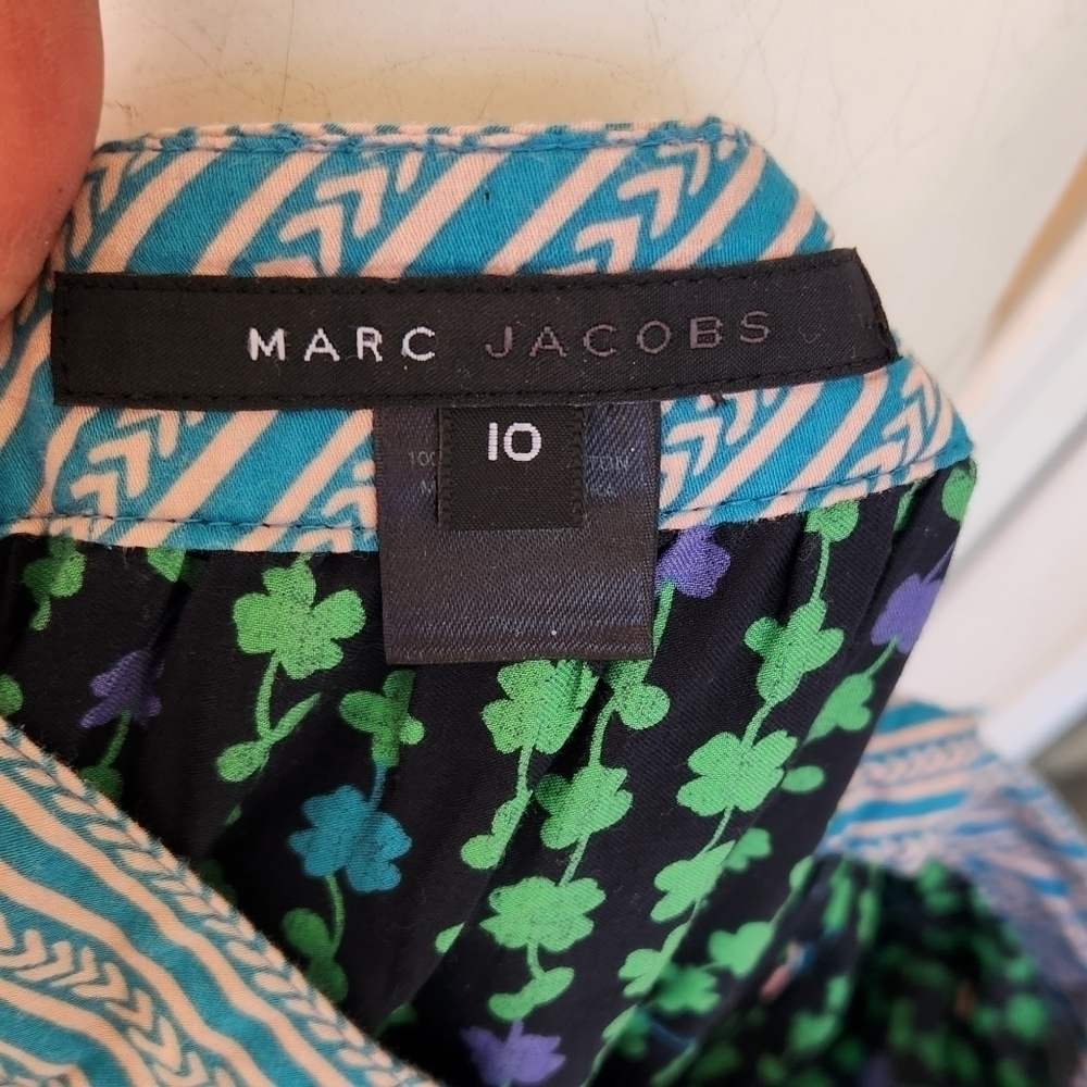 Marc Jacobs Clover Leaf Floral Print Mini Gathered Circle Skirt - Picture 4 of 5
